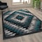 Flash Furniture Turquoise 6' x 9' Diamond Patterned Area Rug OKR-RG1106-69-TQ-GG - alternate 4